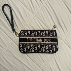 Dior Black and Cream Key & Card Holder